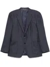 Canali Patterned Blazer In Blue
