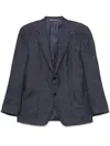 Canali Patterned Blazer In Blue