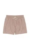 Canali Patterned Drawstring Swim Shorts In Multi
