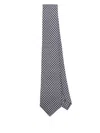 Canali Patterned-jacquard Silk Tie In ブルー