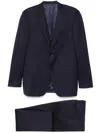 Canali Patterned-jacquard Suit In Blue