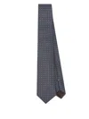 Canali Patterned-jacquard Tie In Blue