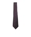 Canali Patterned Tie In Black