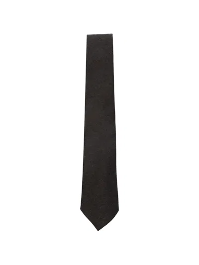 Canali Patterned Tie In Gray