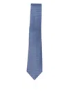 Canali Patterned Tie In Blue