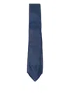 Canali Patterned Tie In Blue