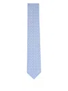 Canali Patterned Tie In Blue