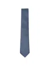 Canali Patterned Tie In Blue
