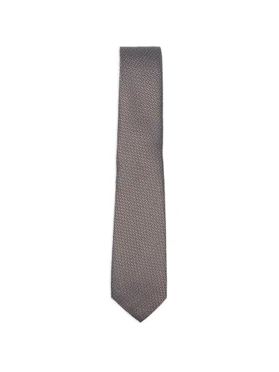 Canali Patterned Tie In Gray