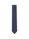 Canali Teal Silk Jacquard Tie With Micro Pattern In Blue
