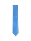 Canali Patterned Tie In Blue
