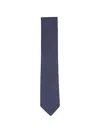 Canali Patterned Tie In Blue