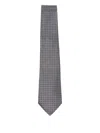 Canali Patterned Tie In Gray