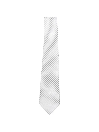 Canali Patterned Tie In Gray