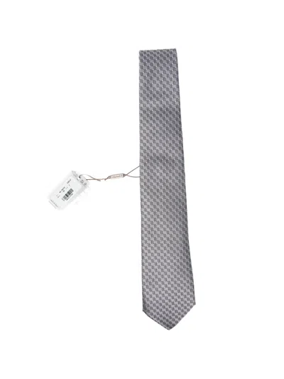 Canali Patterned Tie In Gray