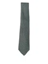 Canali Patterned Tie In Green