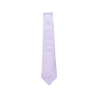 Canali Patterned Tie In Purple