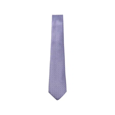 Canali Patterned Tie In Purple