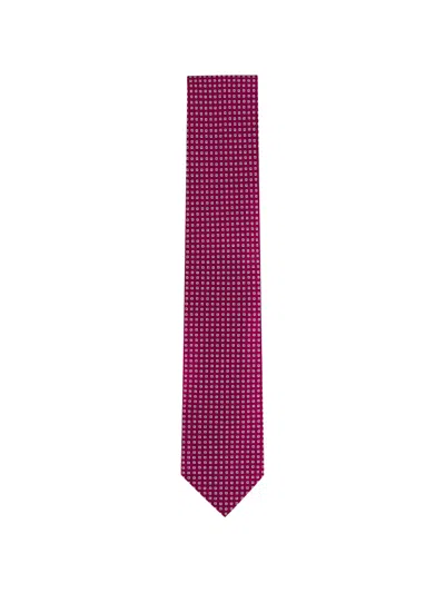 Canali Patterned Tie In Purple