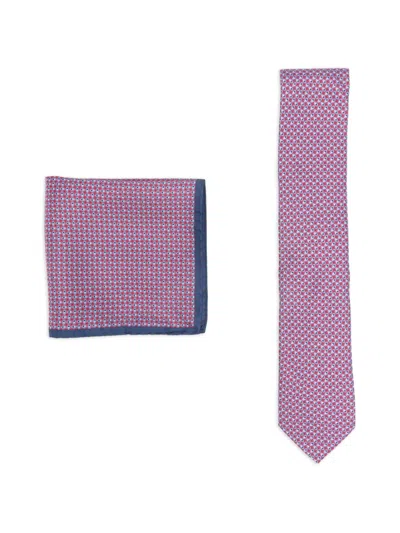 Canali Patterned Tie Set (set Of Two) In Purple