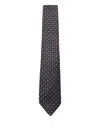 Canali Patterned Wool Tie In Blue
