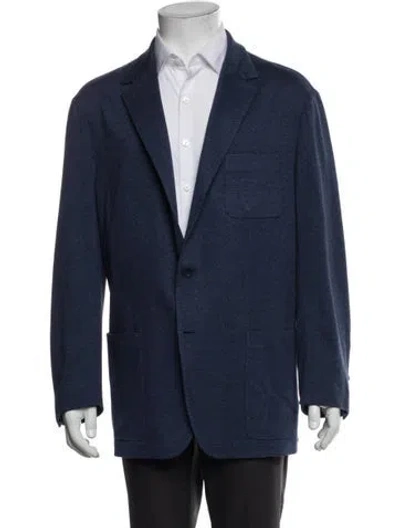 Pre-owned Canali Peacoat In Blue
