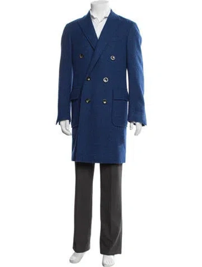 Pre-owned Canali Peacoat In Blue