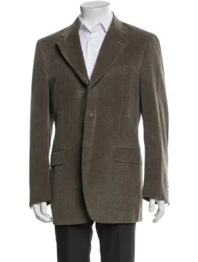 Pre-owned Canali Peacoat In Brown