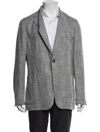 Pre-owned Canali Peacoat In Gray