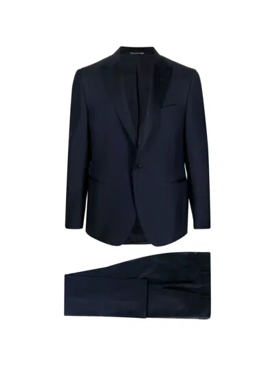 Canali Peak-lapels Single-breasted Suit In Multi