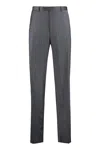 CANALI CANALI PIN-STRIPED WOOL TAILORED TROUSERS