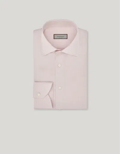 Canali Pink Regular-fit Shirt In Impeccabile Cotton In Neutral