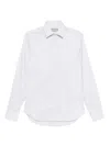 Canali Pinstripe Long-sleeve Shirt In White