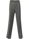 Canali Pinstripe-pattern Wool Trousers In Grey