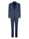 Canali Pinstripe-print Wool Suit In Blue