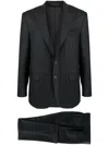Canali Pinstripe Single-breasted Suit In Grey