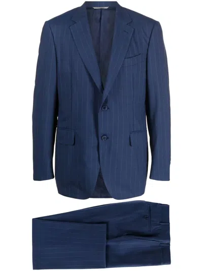 Canali Pinstripe Single-breasted Suit In Blue