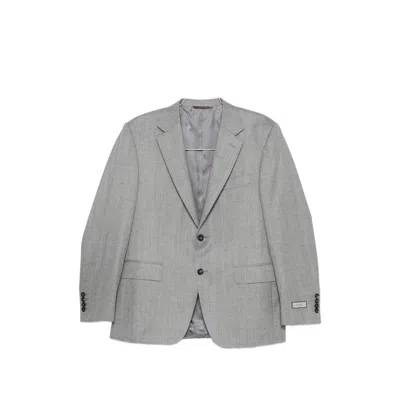 Canali Pinstripe Single-breasted Suit In Gray