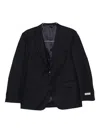 Canali Pinstripe Suit In Black
