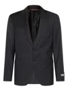 Canali Pinstripe Wool Suit In Black