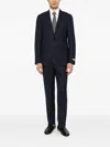 Canali 2pc Wool Suit With Flat Front Pant In Blue