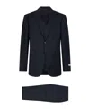Canali Check-pattern Single-breasted Suit In Black