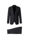 Canali Pinstripe-pattern Single-breasted Suit In Black