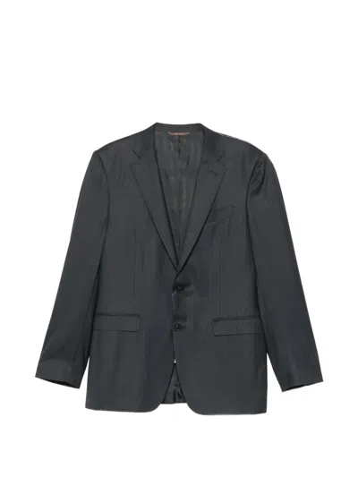 Canali Pinstripe-pattern Wool Suit In Gray