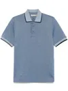 Canali Short-sleeved Polo Shirt In Blue