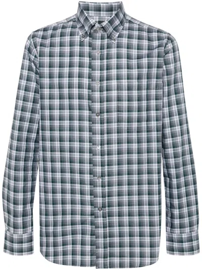 Canali Plaid-check Shirt In Checkered Motif