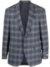 CANALI PLAID-PATTERN SINGLE-BREASTED BLAZER