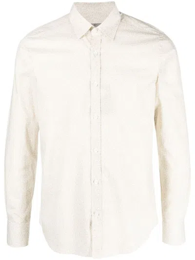 Canali Plain Button-down Shirt In Nude