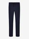 Canali Plain Formal Trousers In Midnight Blue