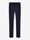 Canali Plain Formal Trousers In Midnight Blue
